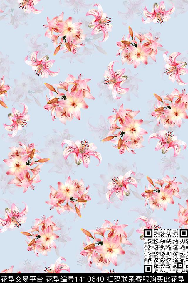 连衣裙花卉小碎花传统印花华亿平台下载（图片编号: 1410640） - 瓦栏（Walan）