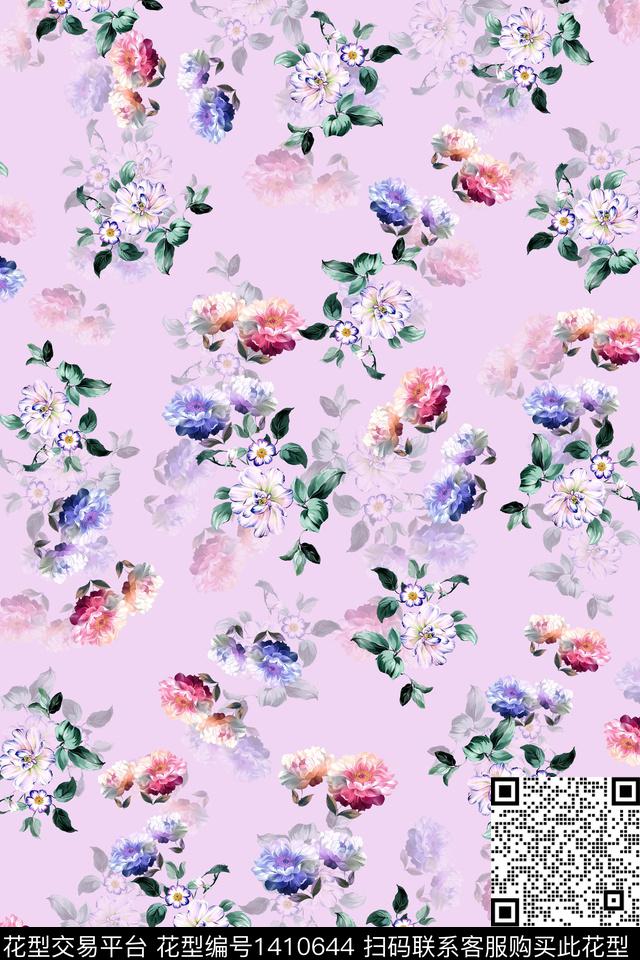 连衣裙花卉小碎花传统印花华亿平台下载（图片编号: 1410644） - 瓦栏（Walan）