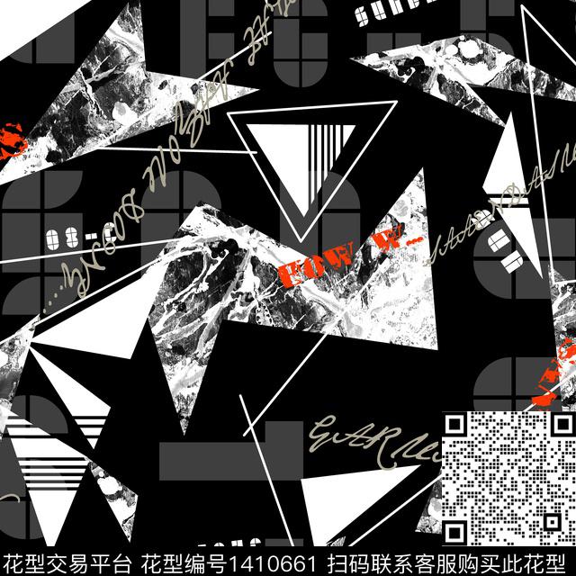 几何男装满版花大牌风传统印花华亿平台下载（图片编号: 1410661） - 瓦栏（Walan）