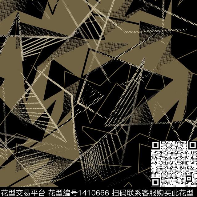 几何男装满版花大牌风传统印花华亿平台下载（图片编号: 1410666） - 瓦栏（Walan）