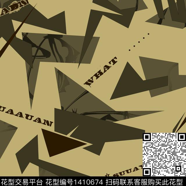 几何男装满版花大牌风传统印花华亿平台下载（图片编号: 1410674） - 瓦栏（Walan）