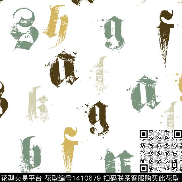 几何男装满版花字母传统印花华亿平台下载（图片编号: 1410679） - 瓦栏（Walan）
