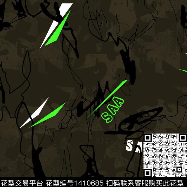 几何男装满版花大牌风传统印花华亿平台下载（图片编号: 1410685） - 瓦栏（Walan）