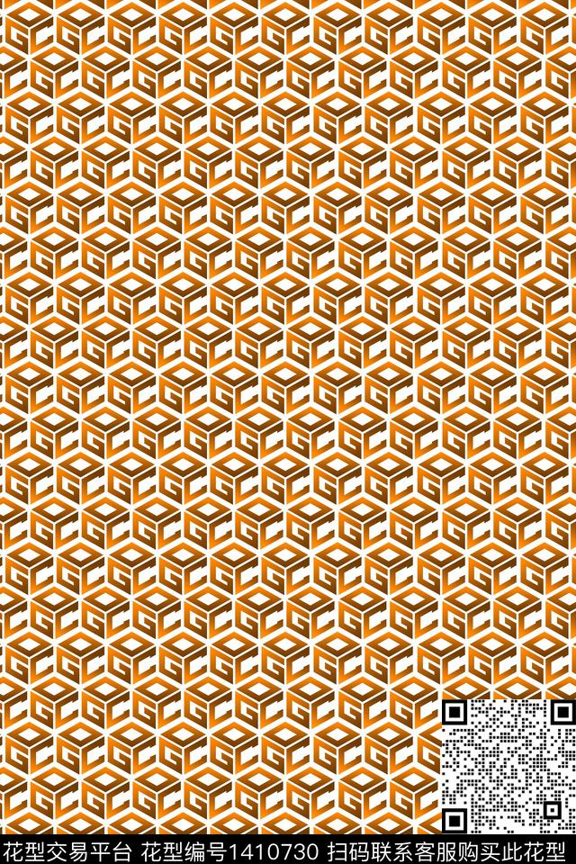 几何字母格子传统印花华亿平台下载（图片编号: 1410730） - 瓦栏（Walan）