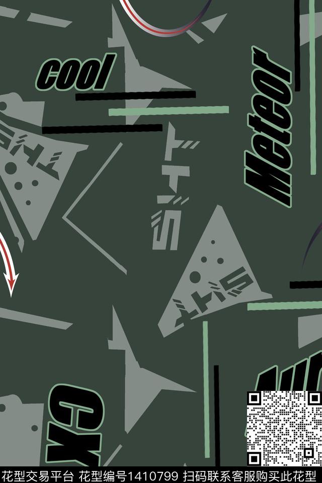 几何男装满版花字母传统印花华亿平台下载（图片编号: 1410799） - 瓦栏（Walan）