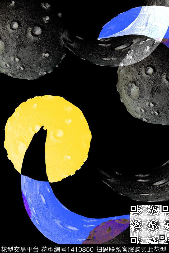 几何时尚大牌风数码印花华亿平台下载（图片编号: 1410850） - 瓦栏（Walan）