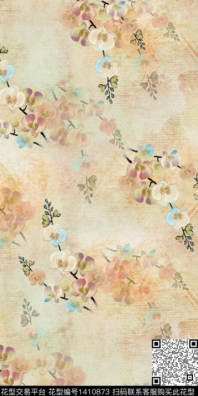 女装花卉小碎花数码印花华亿平台下载（图片编号: 1410873） - 瓦栏（Walan）