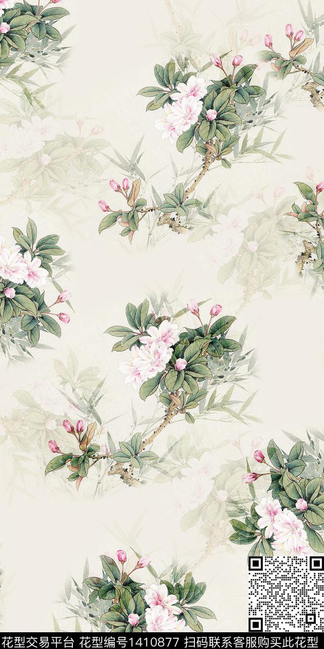 女装花卉小碎花数码印花华亿平台下载（图片编号: 1410877） - 瓦栏（Walan）