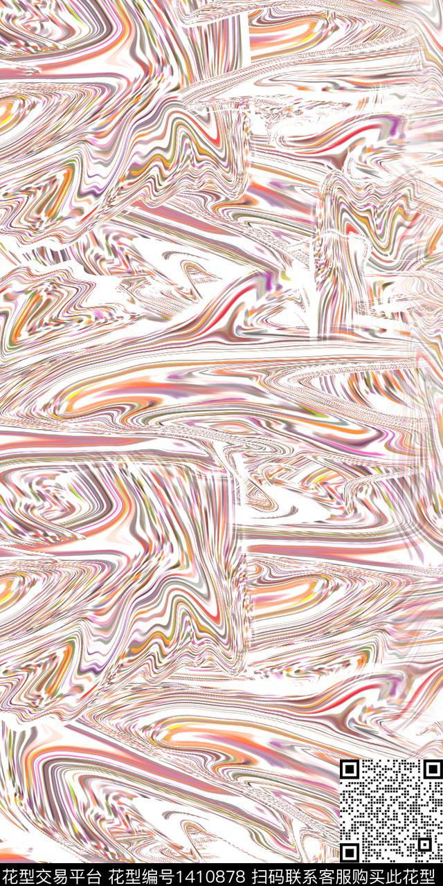 几何女装抽象数码印花华亿平台下载（图片编号: 1410878） - 瓦栏（Walan）