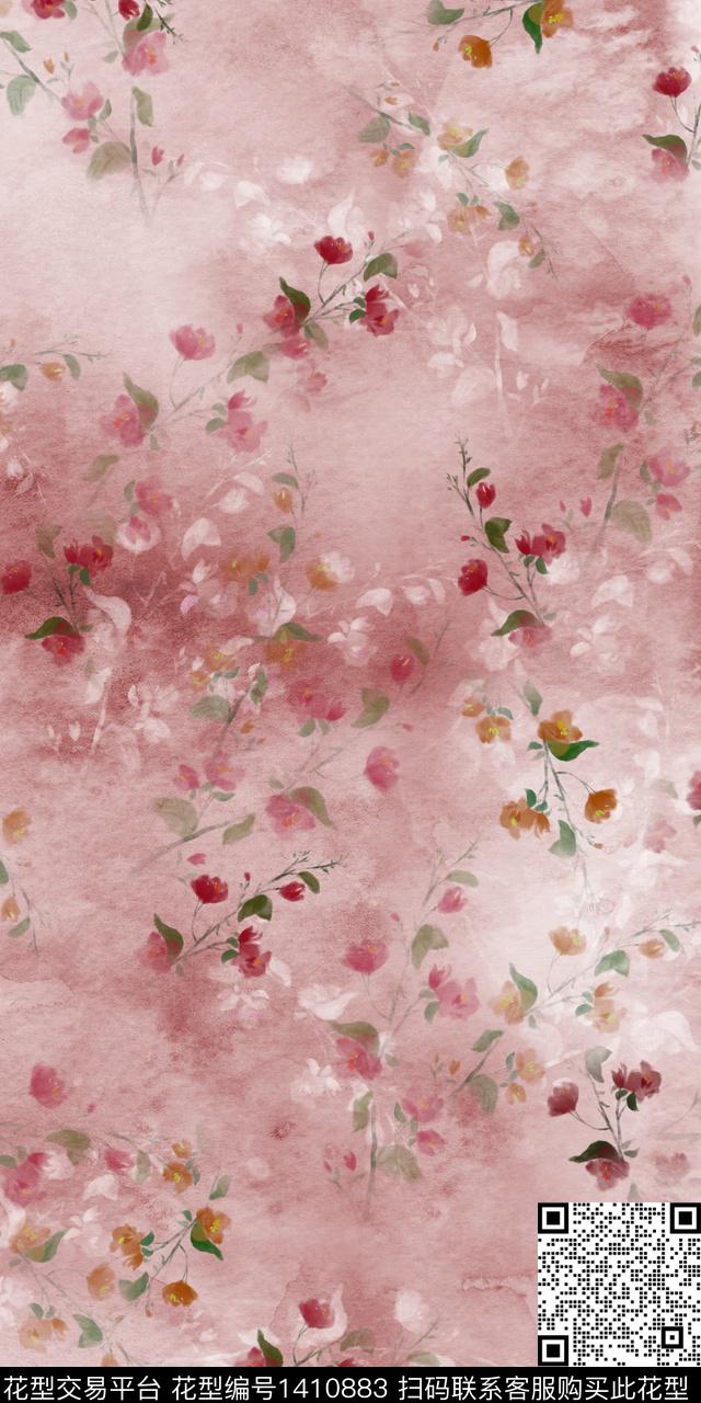 女装花卉小碎花数码印花华亿平台下载（图片编号: 1410883） - 瓦栏（Walan）