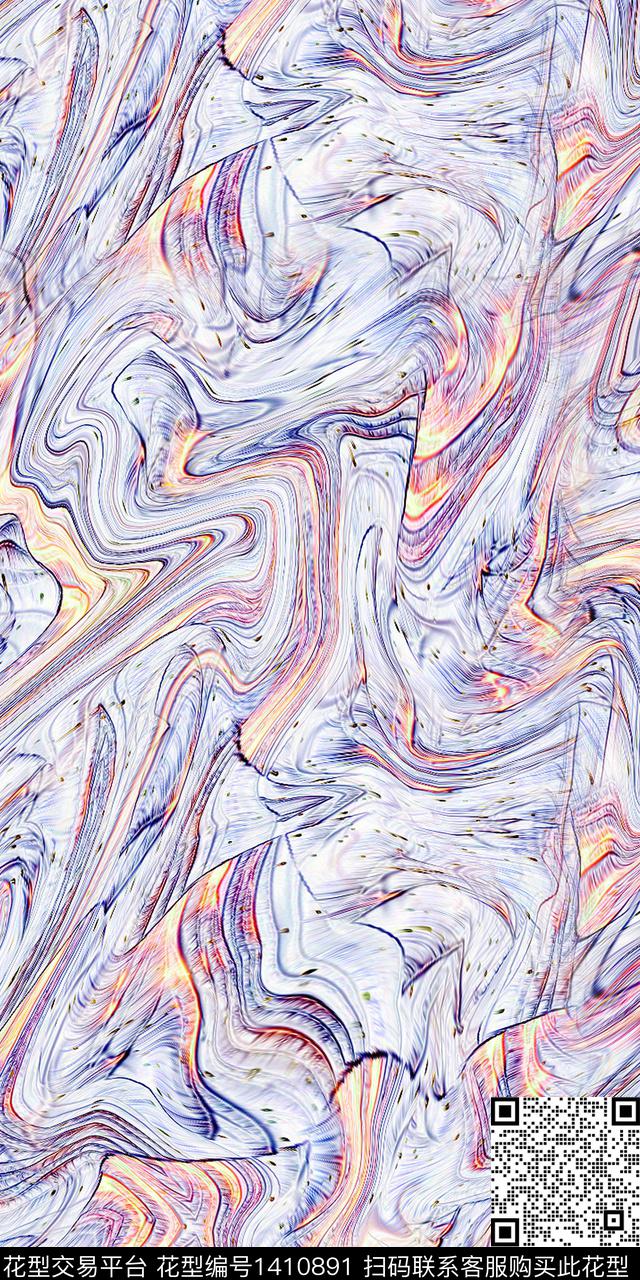 几何女装抽象数码印花华亿平台下载（图片编号: 1410891） - 瓦栏（Walan）