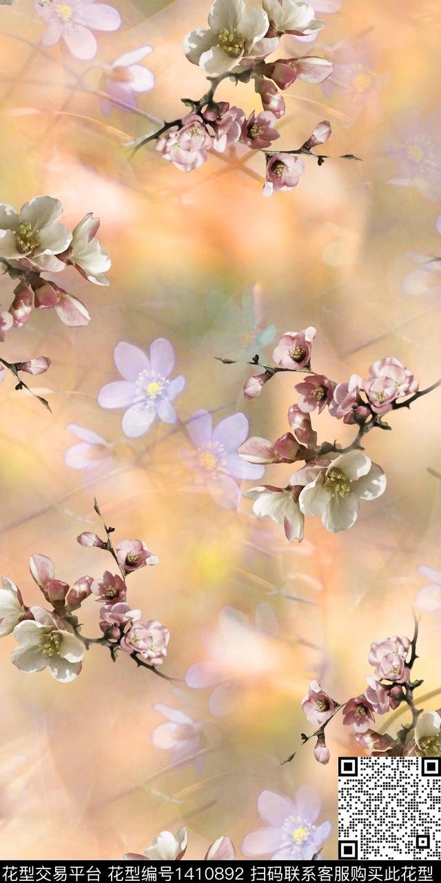 女装花卉小碎花数码印花华亿平台下载（图片编号: 1410892） - 瓦栏（Walan）