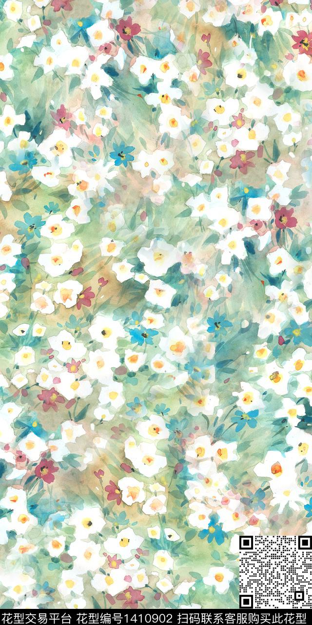 女装花卉数码印花华亿平台下载（图片编号: 1410902） - 瓦栏（Walan）