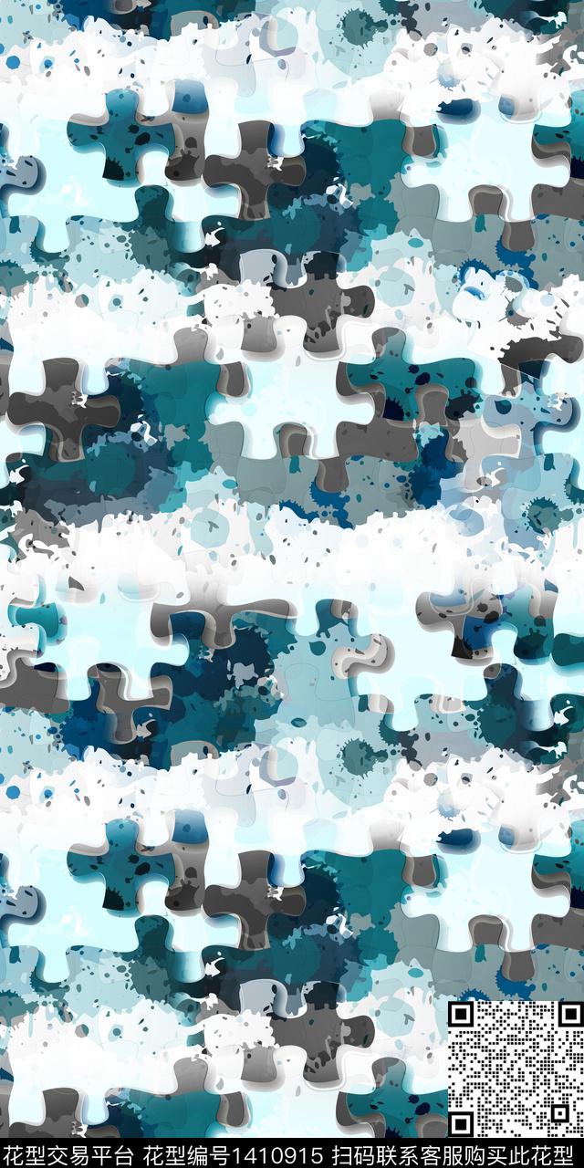 女装花卉抽象数码印花华亿平台下载（图片编号: 1410915） - 瓦栏（Walan）