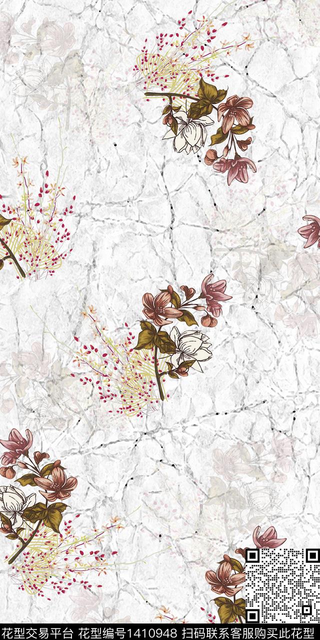 女装花卉数码印花华亿平台下载（图片编号: 1410948） - 瓦栏（Walan）