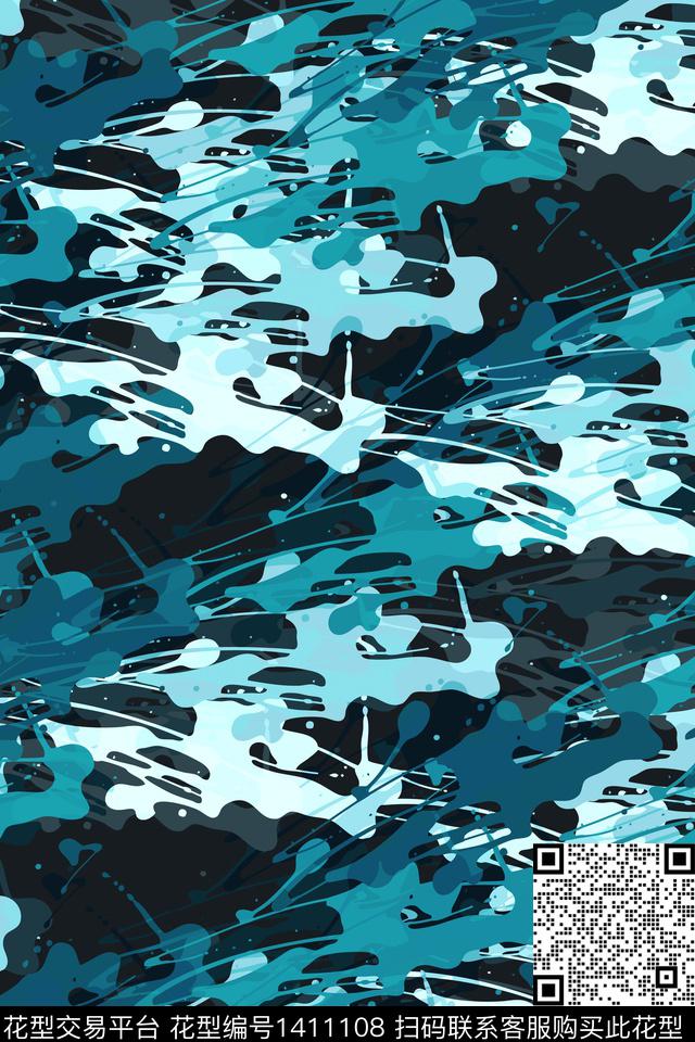 抽象男装家居服户外传统印花华亿平台下载（图片编号: 1411108） - 瓦栏（Walan）