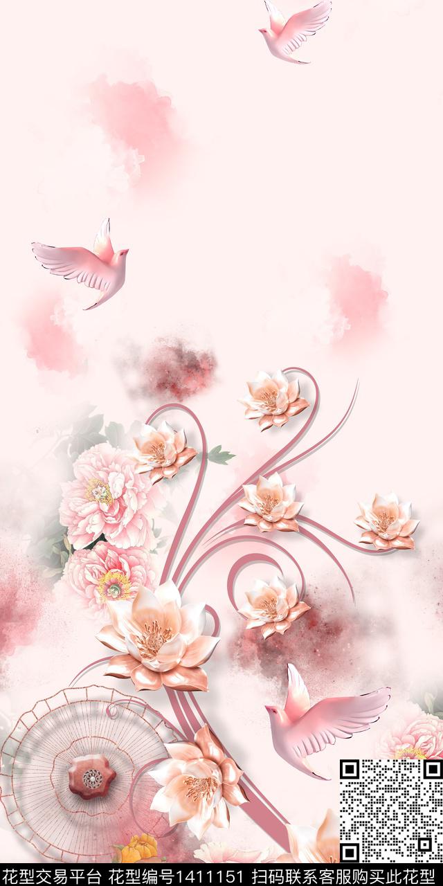 时尚旗袍中国风传统印花华亿平台下载（图片编号: 1411151） - 瓦栏（Walan）