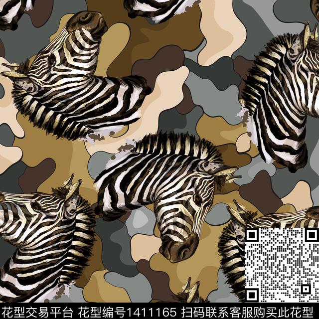 几何男装大牌风数码印花华亿平台下载（图片编号: 1411165） - 瓦栏（Walan）