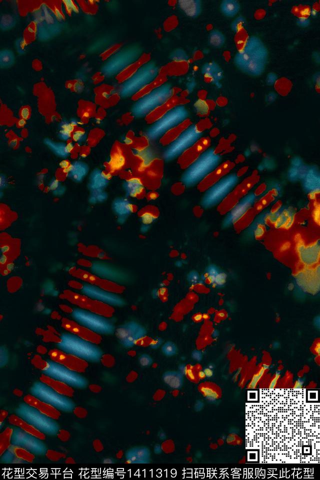 字母格子迷彩数码印花华亿平台下载（图片编号: 1411319） - 瓦栏（Walan）