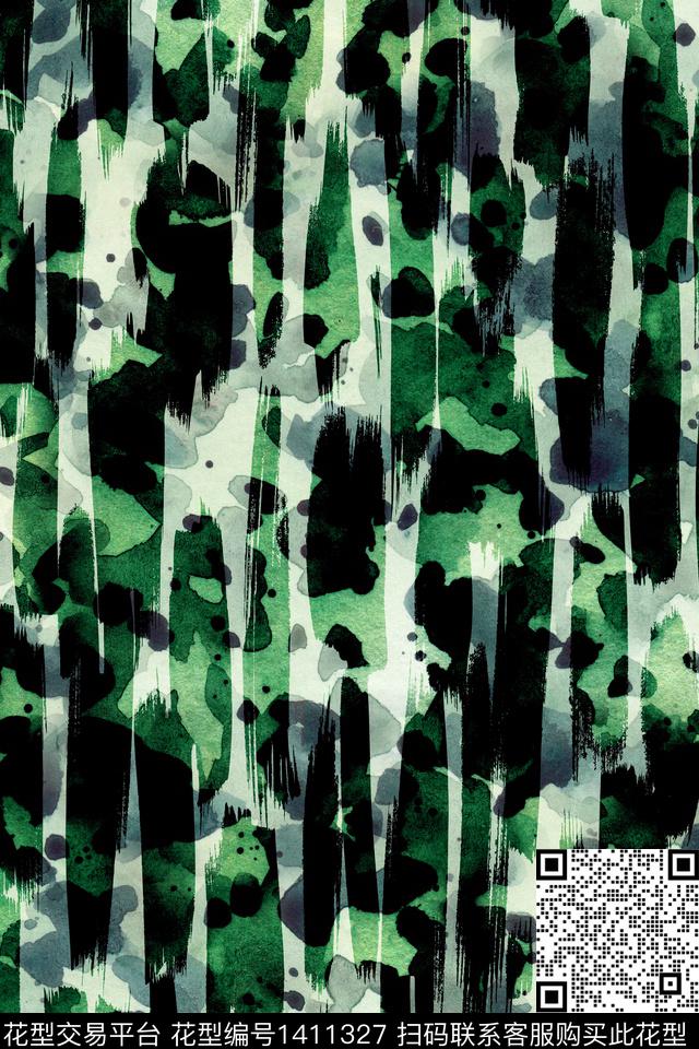 字母格子迷彩数码印花华亿平台下载（图片编号: 1411327） - 瓦栏（Walan）