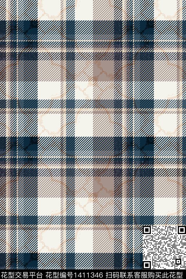 字母格子迷彩数码印花华亿平台下载（图片编号: 1411346） - 瓦栏（Walan）