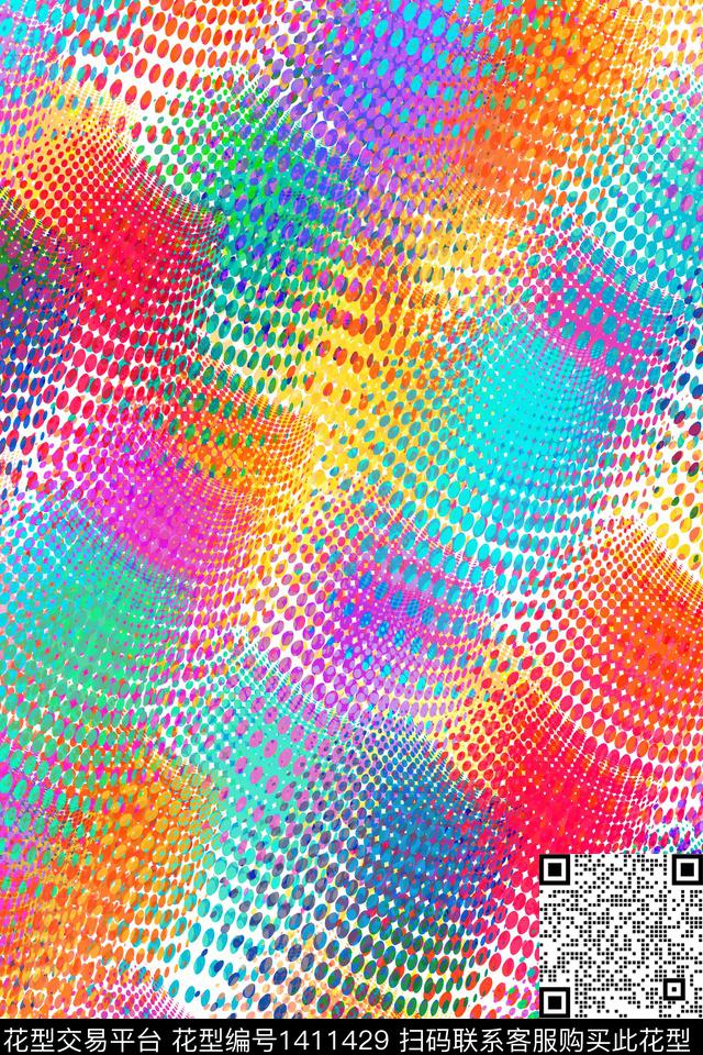 抽象男装家居服户外数码印花华亿平台下载（图片编号: 1411429） - 瓦栏（Walan）