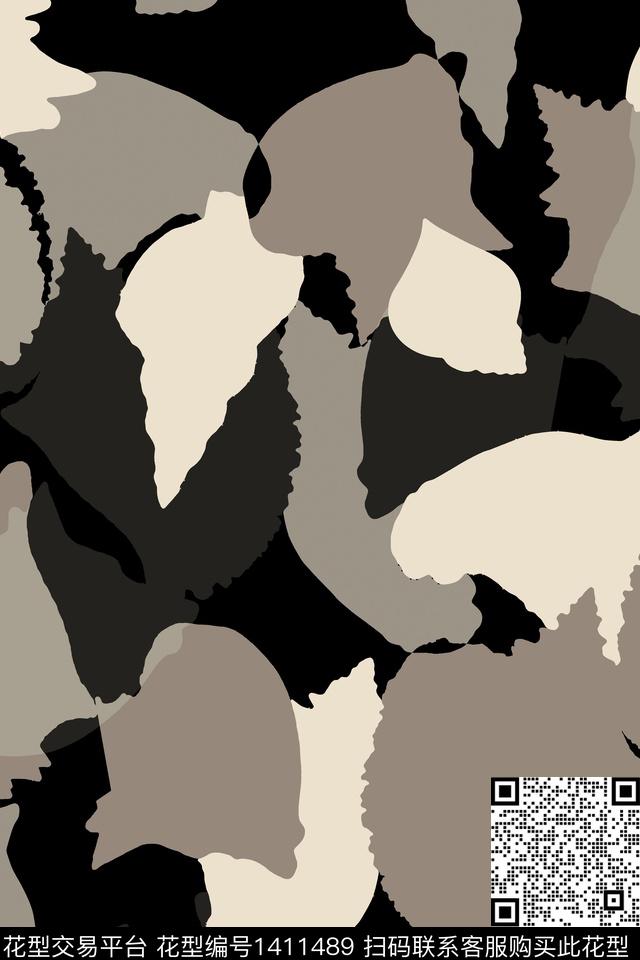 纸印花几何男装满版花传统印花华亿平台下载（图片编号: 1411489） - 瓦栏（Walan）