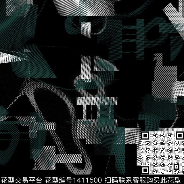 纸印花几何男装满版花传统印花华亿平台下载（图片编号: 1411500） - 瓦栏（Walan）