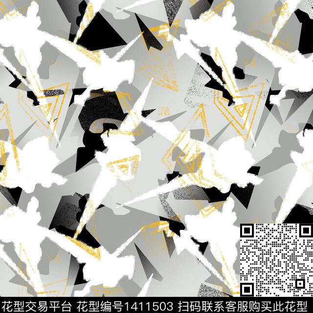 纸印花几何男装满版花传统印花华亿平台下载（图片编号: 1411503） - 瓦栏（Walan）