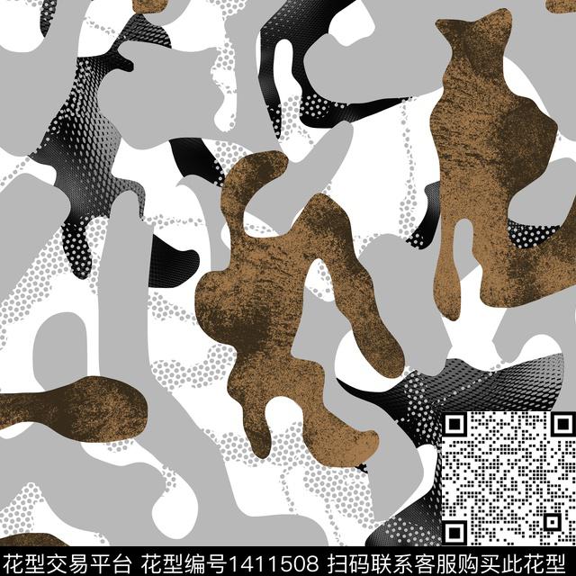 纸印花几何男装满版花传统印花华亿平台下载（图片编号: 1411508） - 瓦栏（Walan）