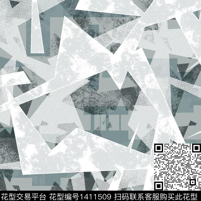 纸印花几何男装满版花传统印花华亿平台下载（图片编号: 1411509） - 瓦栏（Walan）