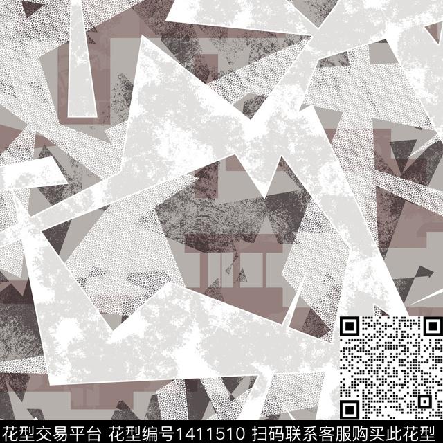 纸印花几何男装满版花传统印花华亿平台下载（图片编号: 1411510） - 瓦栏（Walan）