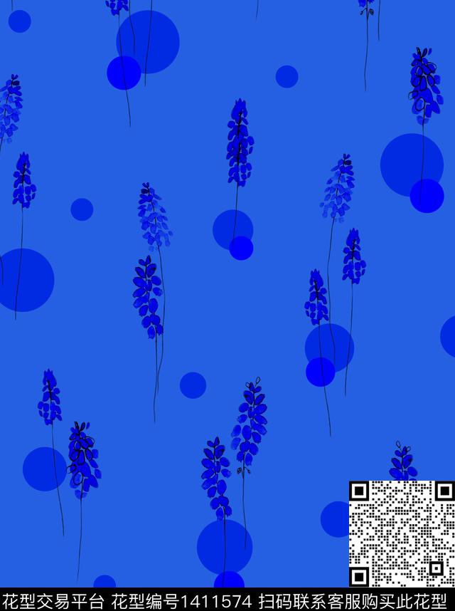 水彩花卉印花数码印花华亿平台下载（图片编号: 1411574） - 瓦栏（Walan）