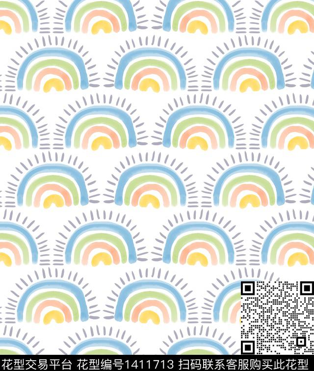 几何水彩扎染华亿平台数码印花华亿平台下载（图片编号: 1411713） - 瓦栏（Walan）