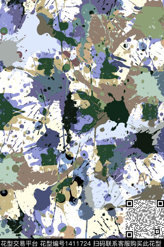 抽象男装家居服户外传统印花华亿平台下载（图片编号: 1411724） - 瓦栏（Walan）