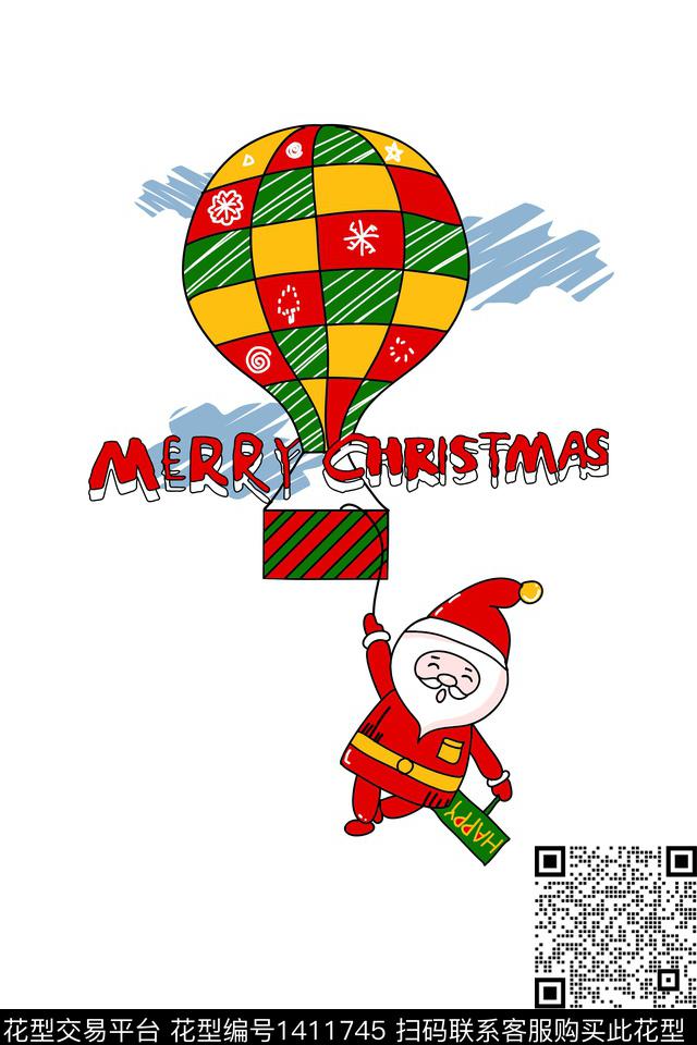 童装圣诞定位花数码印花华亿平台下载（图片编号: 1411745） - 瓦栏（Walan）