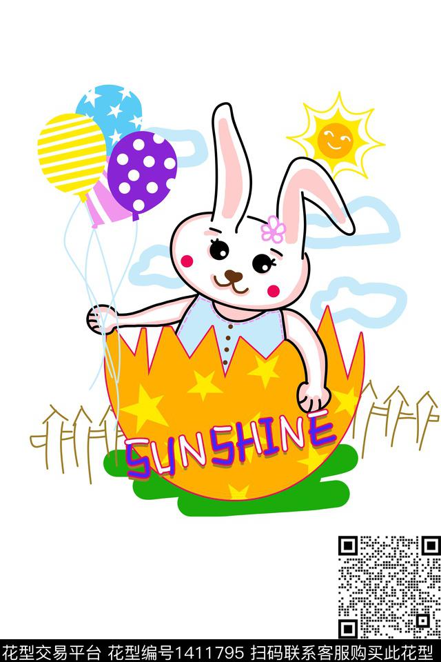 定位花童装卡通数码印花华亿平台下载（图片编号: 1411795） - 瓦栏（Walan）