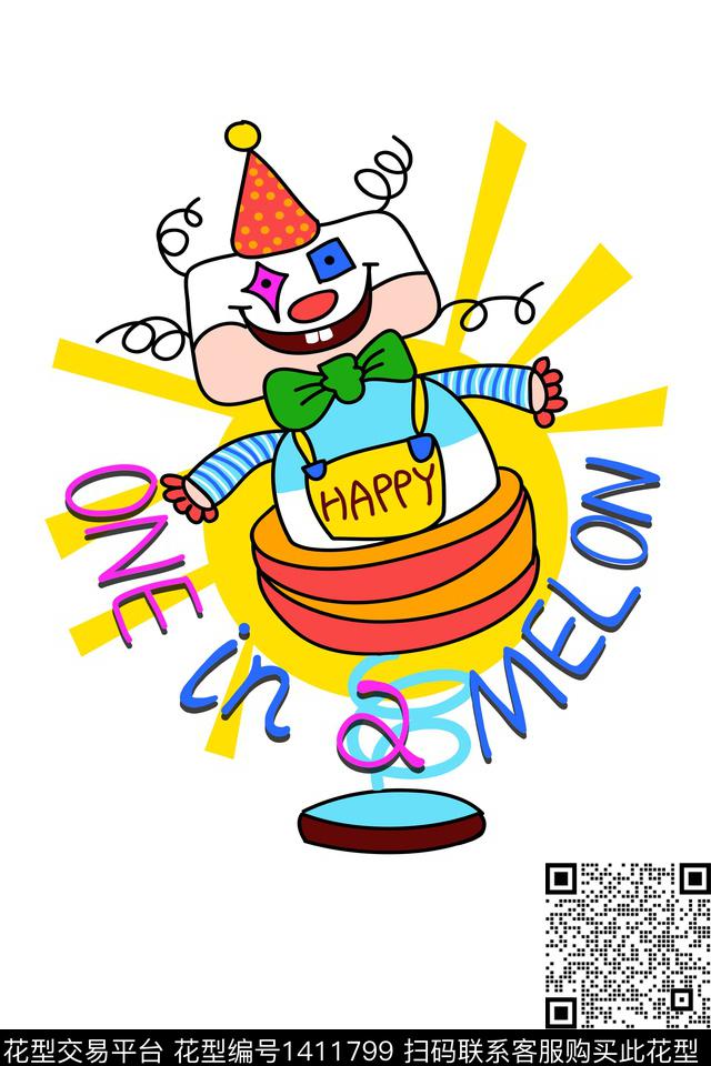 定位花童装卡通数码印花华亿平台下载（图片编号: 1411799） - 瓦栏（Walan）