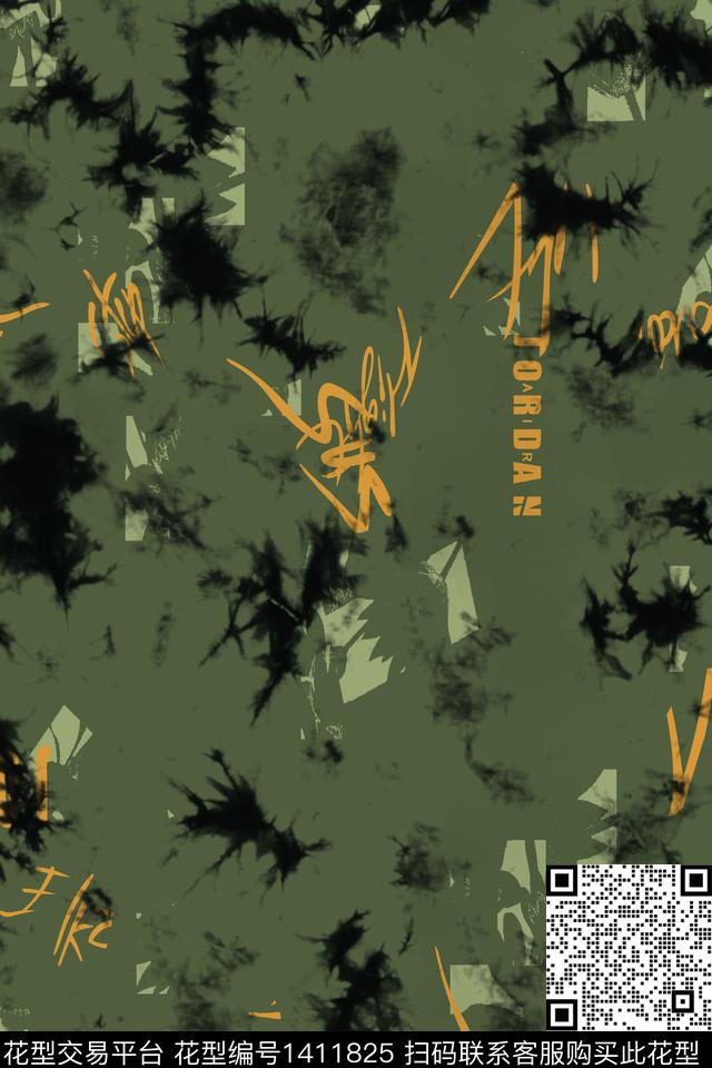 几何男装满版花字母传统印花华亿平台下载（图片编号: 1411825） - 瓦栏（Walan）