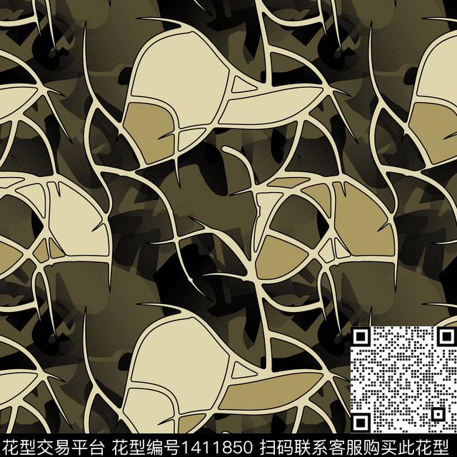 纸印花几何男装满版花传统印花华亿平台下载（图片编号: 1411850） - 瓦栏（Walan）