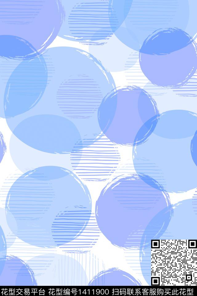 几何小清新裙数码印花华亿平台下载（图片编号: 1411900） - 瓦栏（Walan）