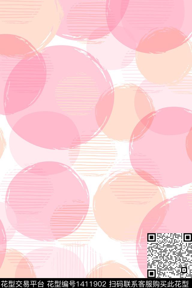 几何小清新裙数码印花华亿平台下载（图片编号: 1411902） - 瓦栏（Walan）