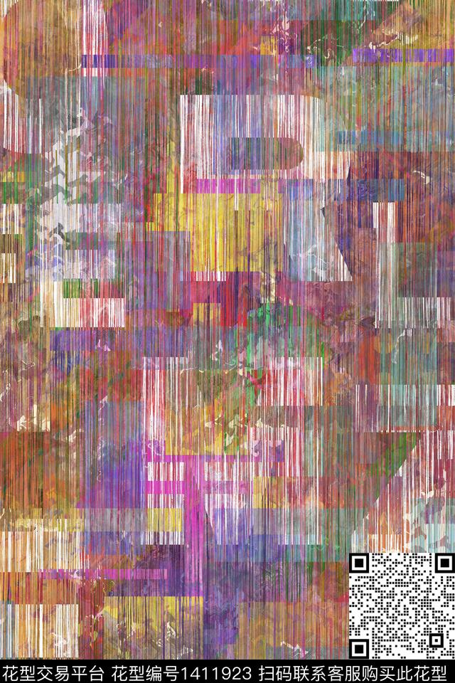 几何字母大牌风传统印花华亿平台下载（图片编号: 1411923） - 瓦栏（Walan）