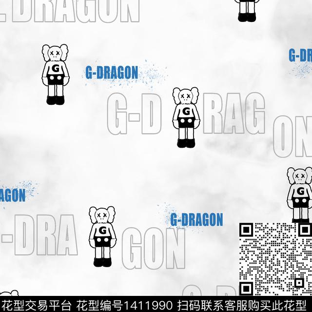 字母卡通男装传统印花华亿平台下载（图片编号: 1411990） - 瓦栏（Walan）