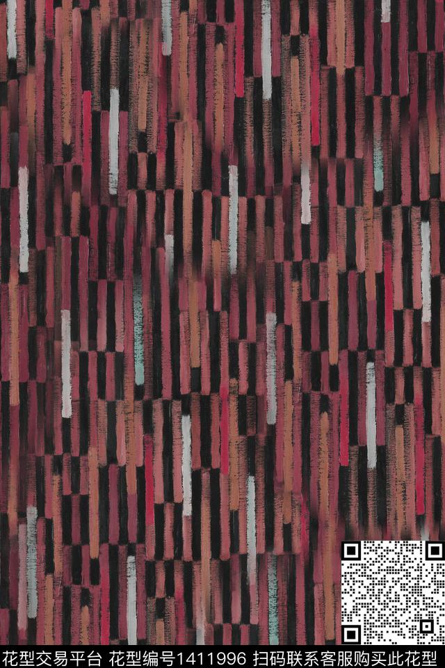 肌理真丝线条数码印花华亿平台下载（图片编号: 1411996） - 瓦栏（Walan）