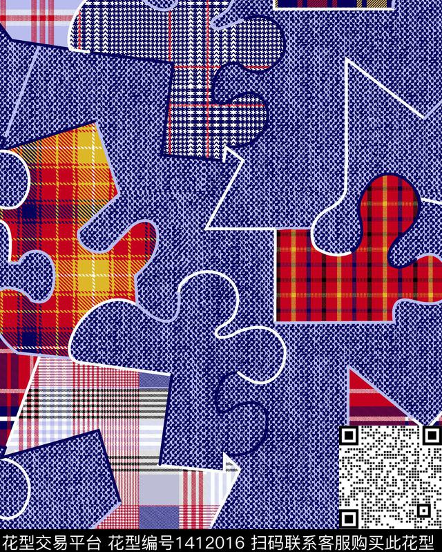 线条几何简约传统印花华亿平台下载（图片编号: 1412016） - 瓦栏（Walan）