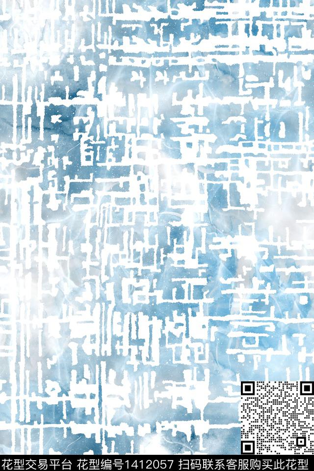 几何肌理扎染华亿平台数码印花华亿平台下载（图片编号: 1412057） - 瓦栏（Walan）