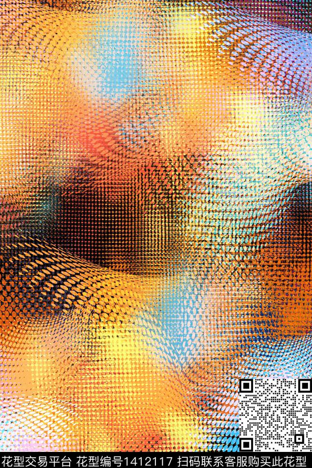 抽象男装家居服户外数码印花华亿平台下载（图片编号: 1412117） - 瓦栏（Walan）