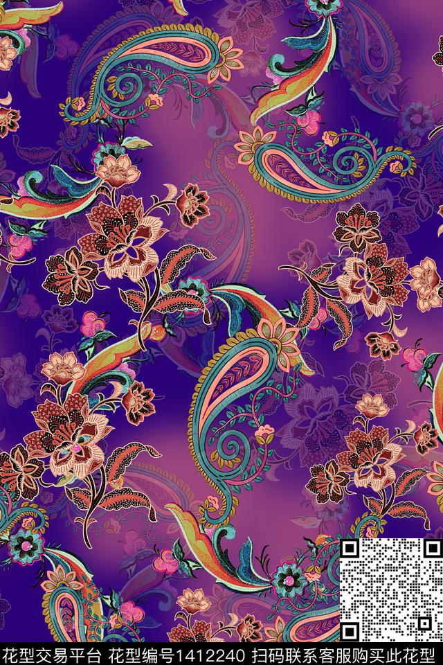 连衣裙香云纱中国风传统印花华亿平台下载（图片编号: 1412240） - 瓦栏（Walan）