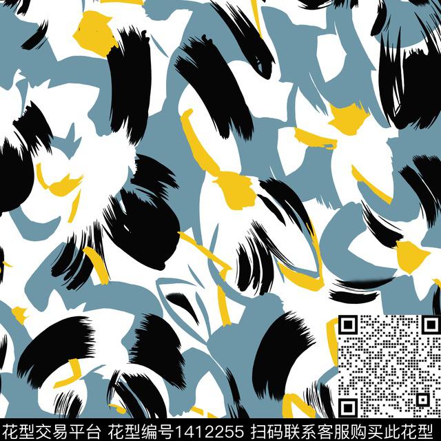 几何花卉大牌风传统印花华亿平台下载（图片编号: 1412255） - 瓦栏（Walan）